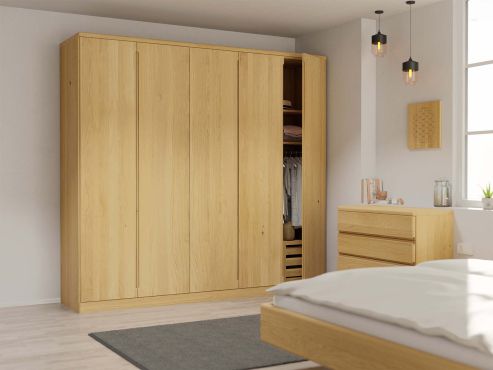Eichenschrank Hell „Ramon“, 5-türig, Höhe 237 cm