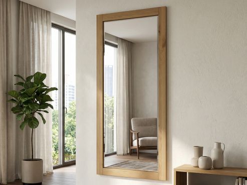 Wandspiegel „Sabrina“ aus Wildeiche Hell in 80 x 180 cm