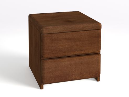 Nachttisch „Tom“ Kernbuche Dunkel 2 Laden