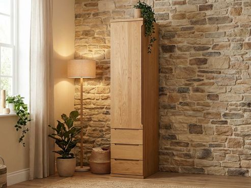 Drehtürenschrank „Valentin“ Eiche 1-türig