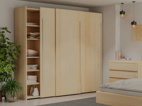 Schiebetürenschrank aus Esche „Viktor“ 3-türig