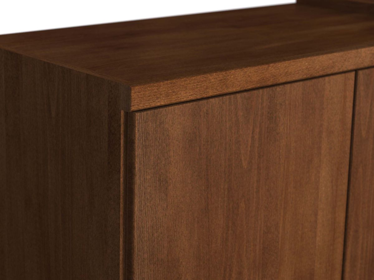 Kanten eckig - Buchenschrank Dunkel „Egon“ Detail