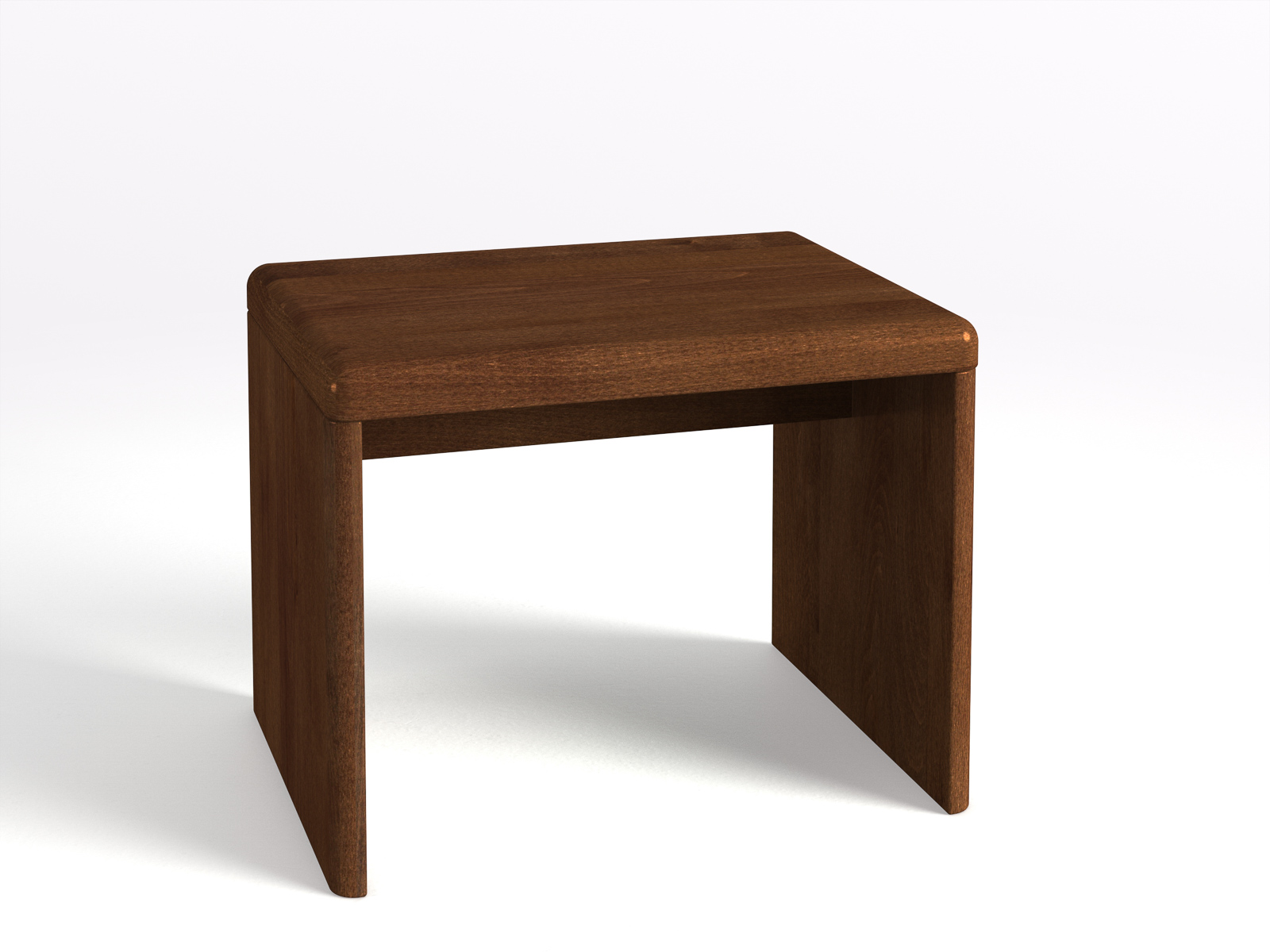 Nachttisch „Doris“ aus Kernbuche Dunkel in Standardhöhe, ohne Schublade