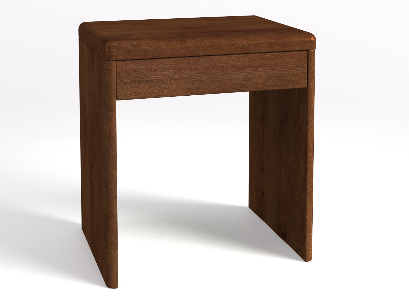 Nachttisch „Doris“ aus Kernbuche Dunkel in Boxspringhöhe, mit Schublade