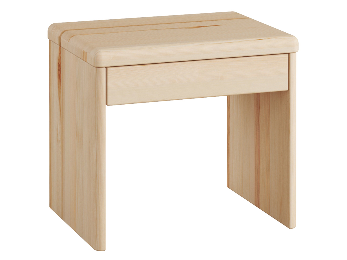 Nachttisch aus Esche „Doris“ in Komforthöhe mit Schublade
