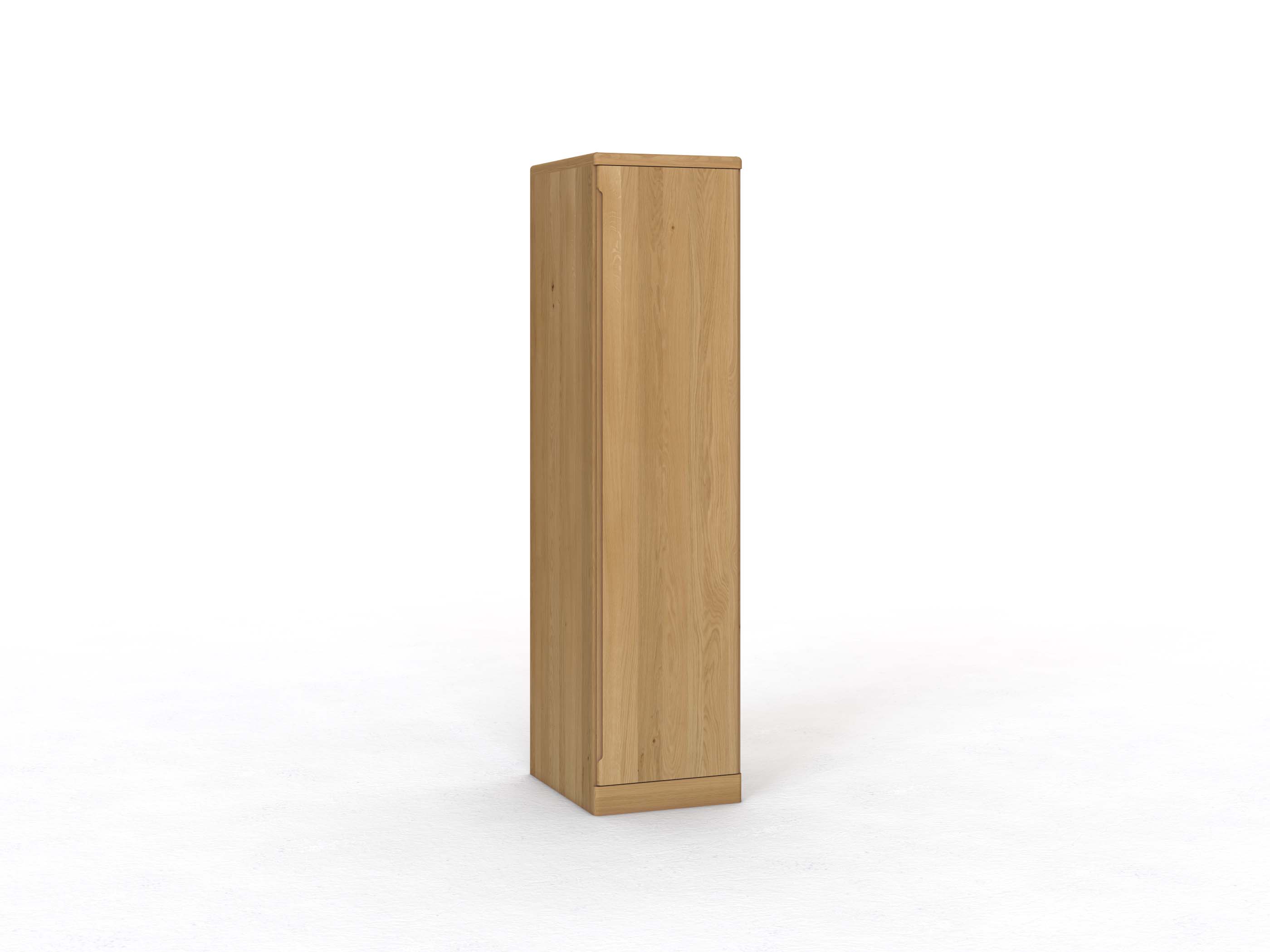 Eichenschrank Hell „Ramon“, 1-türig, Höhe 212 cm, Griffausführung C, Türanschlag rechts (optional)