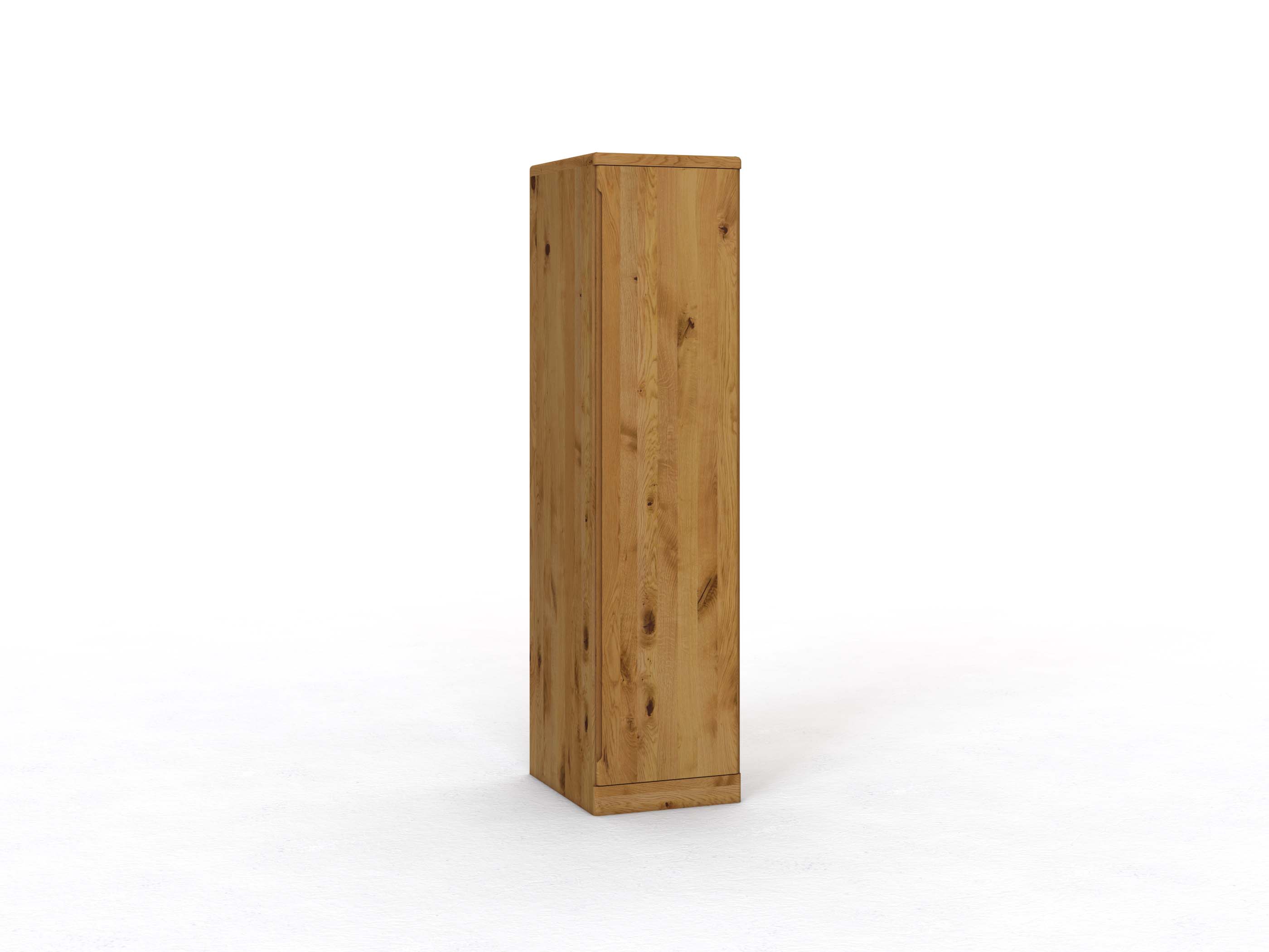 Wildeichenschrank „Ramon“, 1-türig, Höhe 212 cm, Griffausführung C, Türanschlag rechts (optional)
