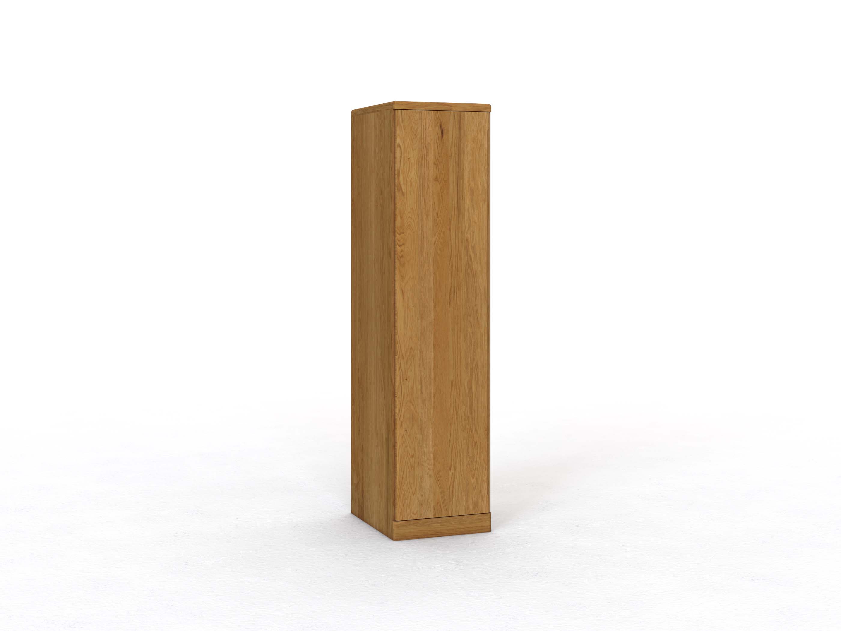Eichenschrank „Ramon“, 1-türig, Höhe 212 cm, Griffausführung C, Türanschlag links (optional)
