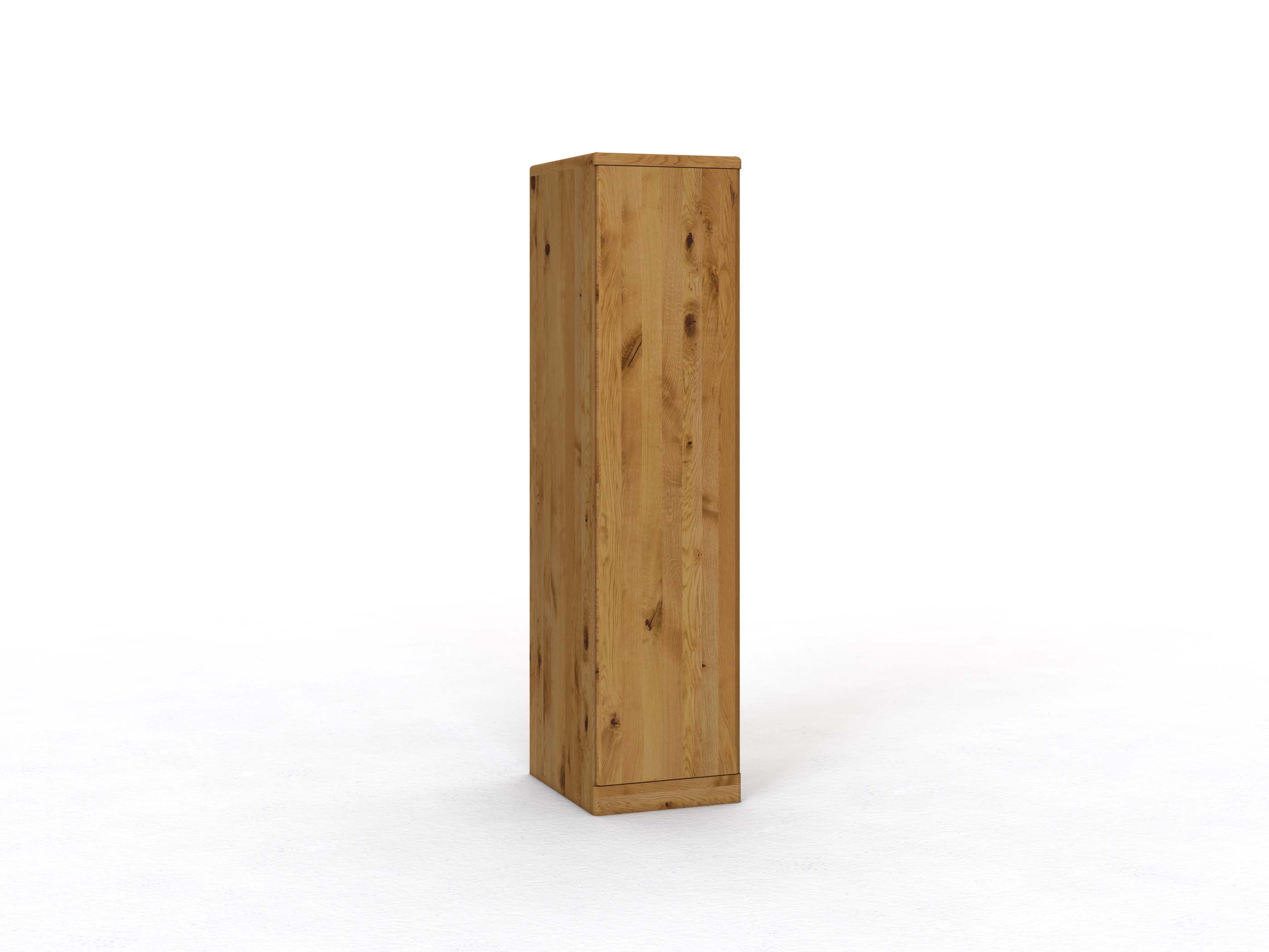 Wildeichenschrank „Ramon“, 1-türig, Höhe 212 cm, Griffausführung C, Türanschlag links (optional)