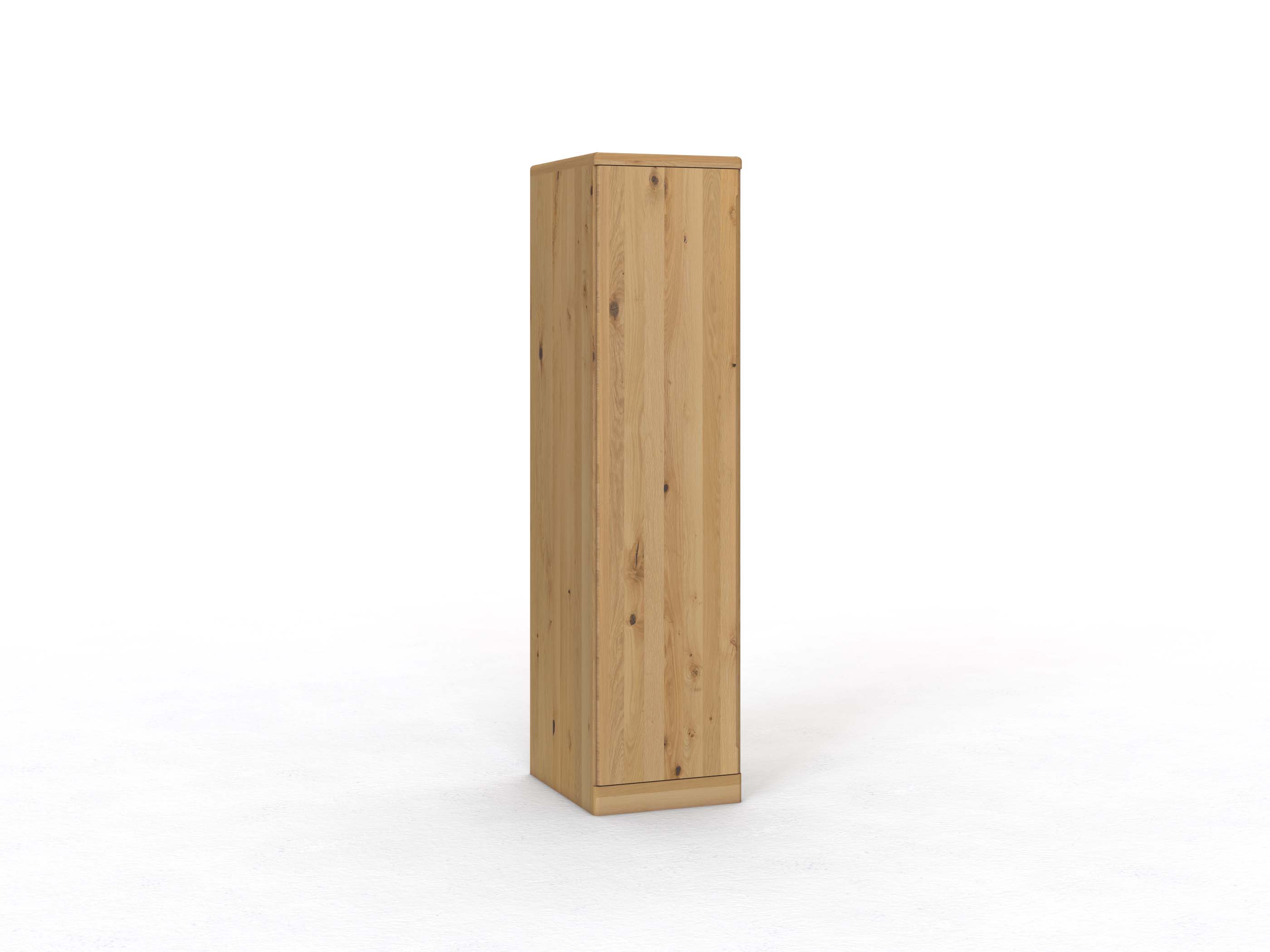 Wildeichenschrank Hell „Ramon“, 1-türig, Höhe 212 cm, Griffausführung C, Türanschlag links (optional)
