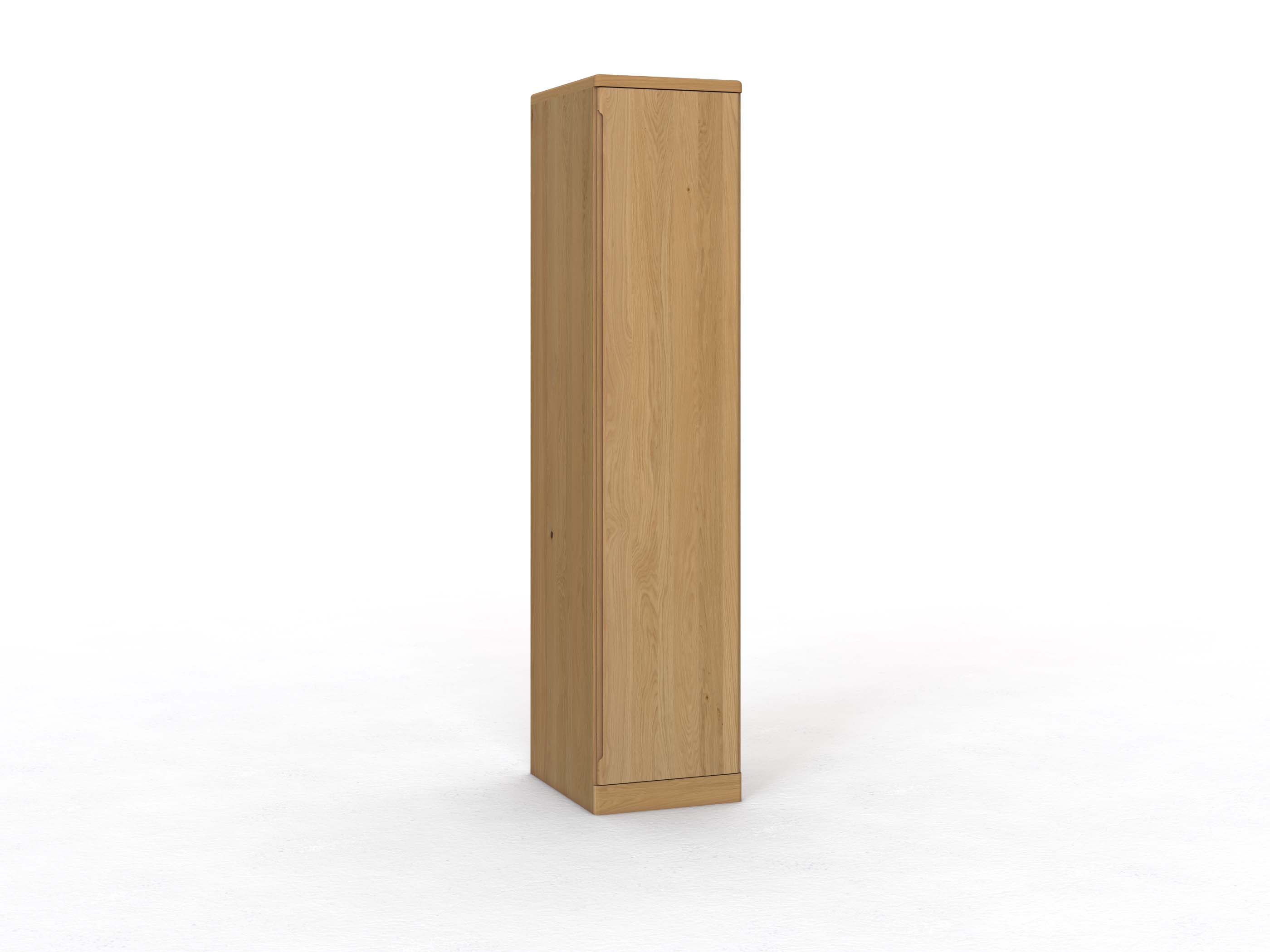 Eichenschrank Hell „Ramon“, 1-türig, Höhe 237 cm, Griffausführung C, Türanschlag rechts (optional)