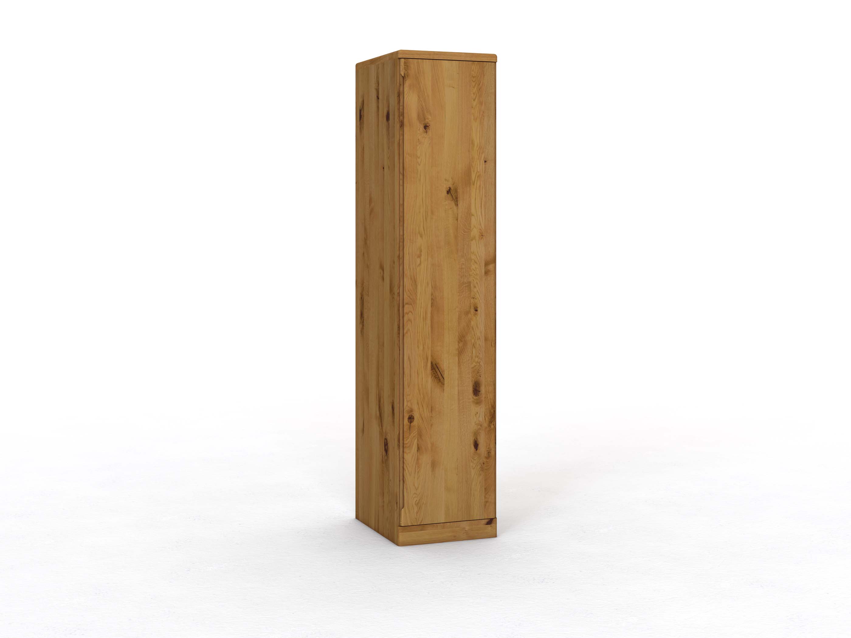 Wildeichenschrank „Ramon“, 1-türig, Höhe 237 cm, Griffausführung C, Türanschlag rechts (optional)