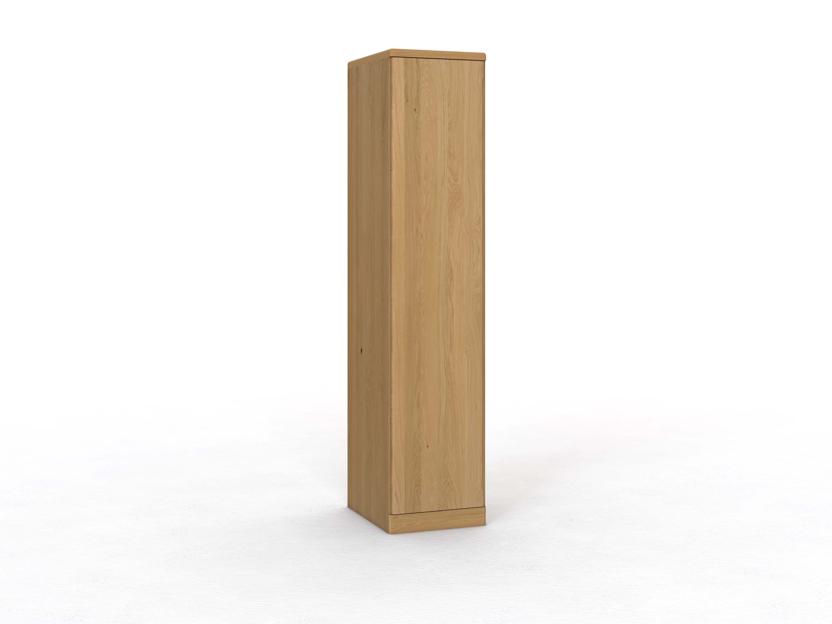 Eichenschrank Hell „Ramon“, 1-türig, Höhe 237 cm, Griffausführung C, Türanschlag links (optional)