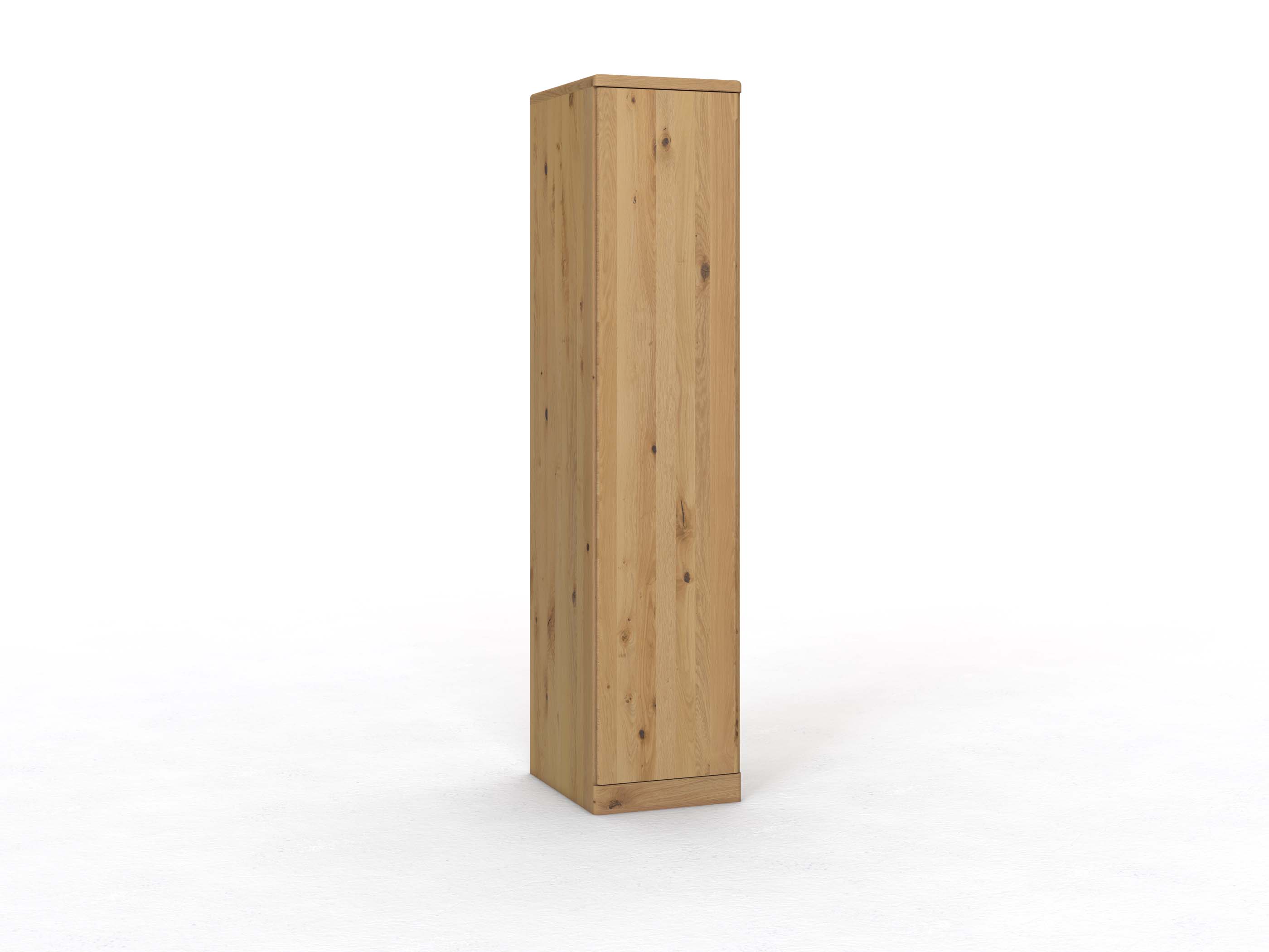 Wildeichenschrank Hell „Ramon“, 1-türig, Höhe 237 cm, Griffausführung C, Türanschlag links (optional)