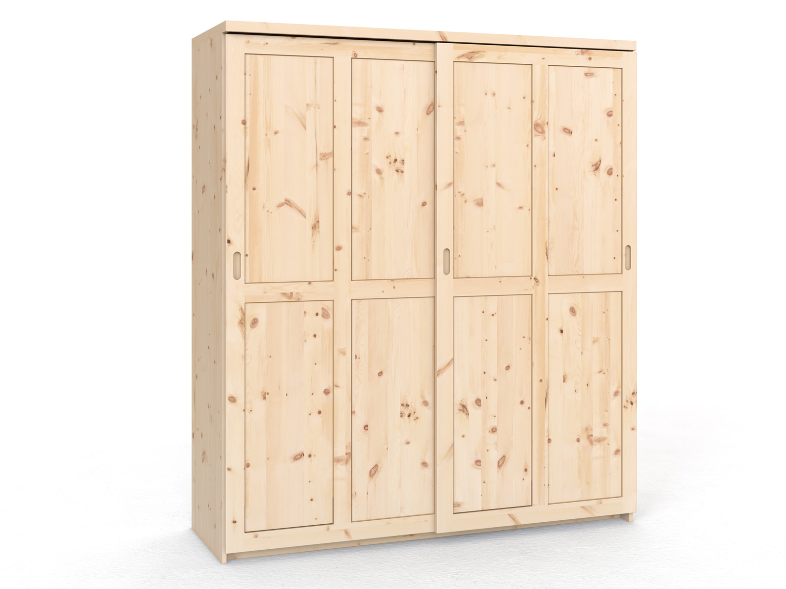 Schiebetüreschrank aus Zirbenholz „Edelweiß" 2-türig breit, Höhe 233 cm