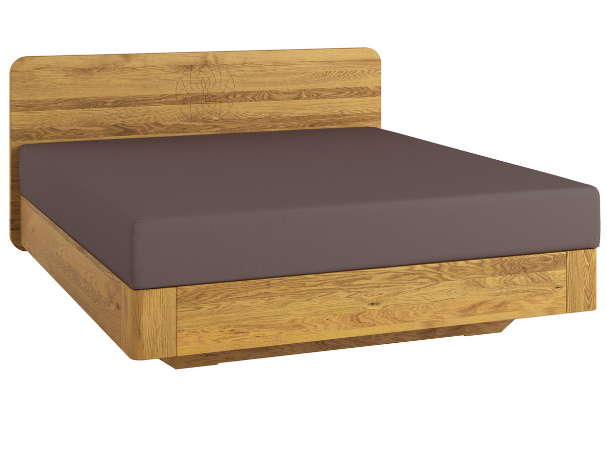 Eichenbett "Clara" Boxspring mit Gravur 180 x 200 cm