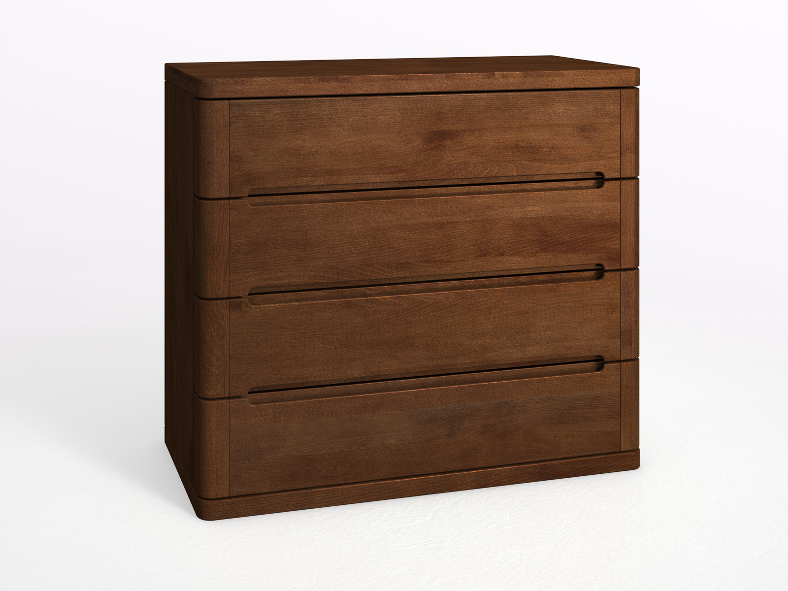 Buchenkommode Dunkel „Ella“ mit 4 Laden