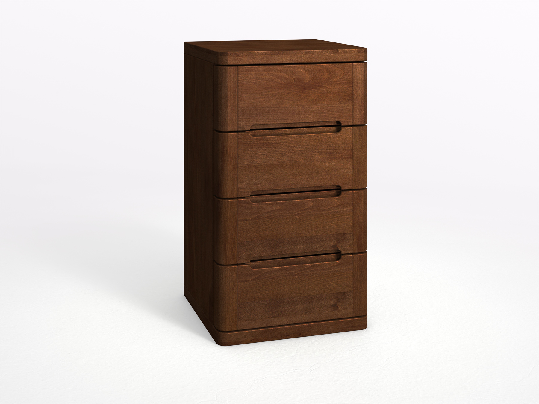 Buchenkommode Dunkel „Ella“ mit 4 Laden