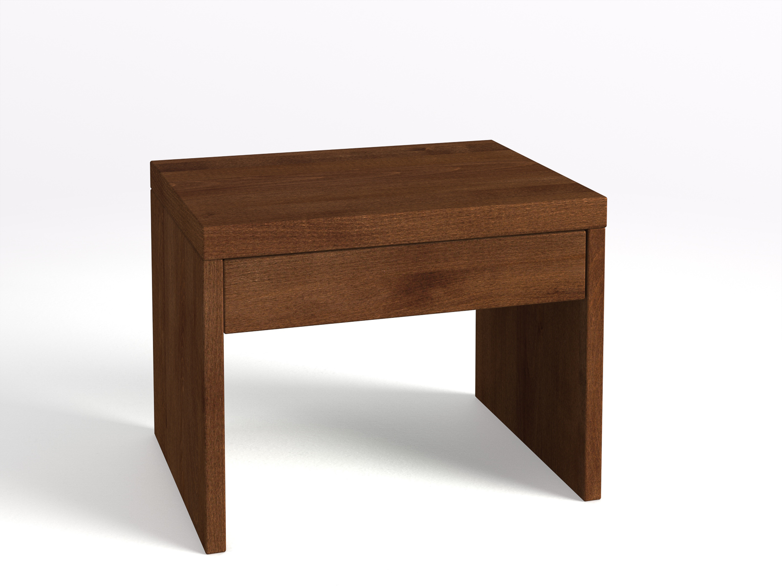 Nachttisch aus Kernbuche Dunkel „Emil“ mit Schublade in Standardhöhe