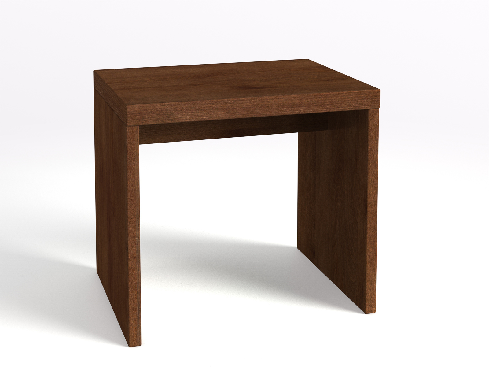 Nachttisch aus Kernbuche Dunkel „Emil“ ohne Schublade in Komforthöhe
