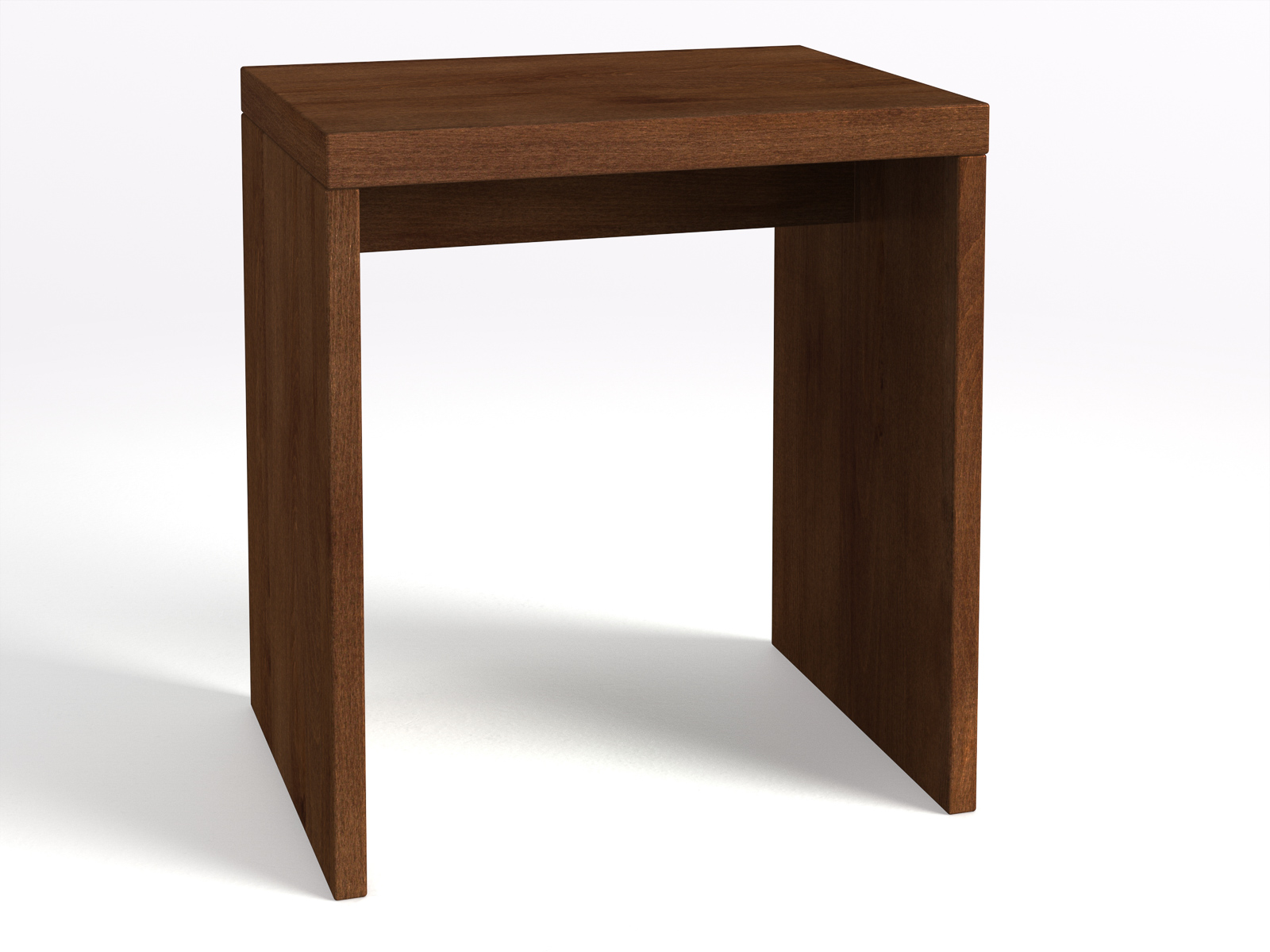 Nachttisch aus Kernbuche Dunkel „Emil“ ohne Schublade in Boxspringhöhe