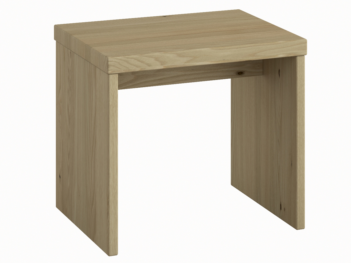 Nachttisch aus Kastanie „Emil“ ohne Schublade in Komforthöhe