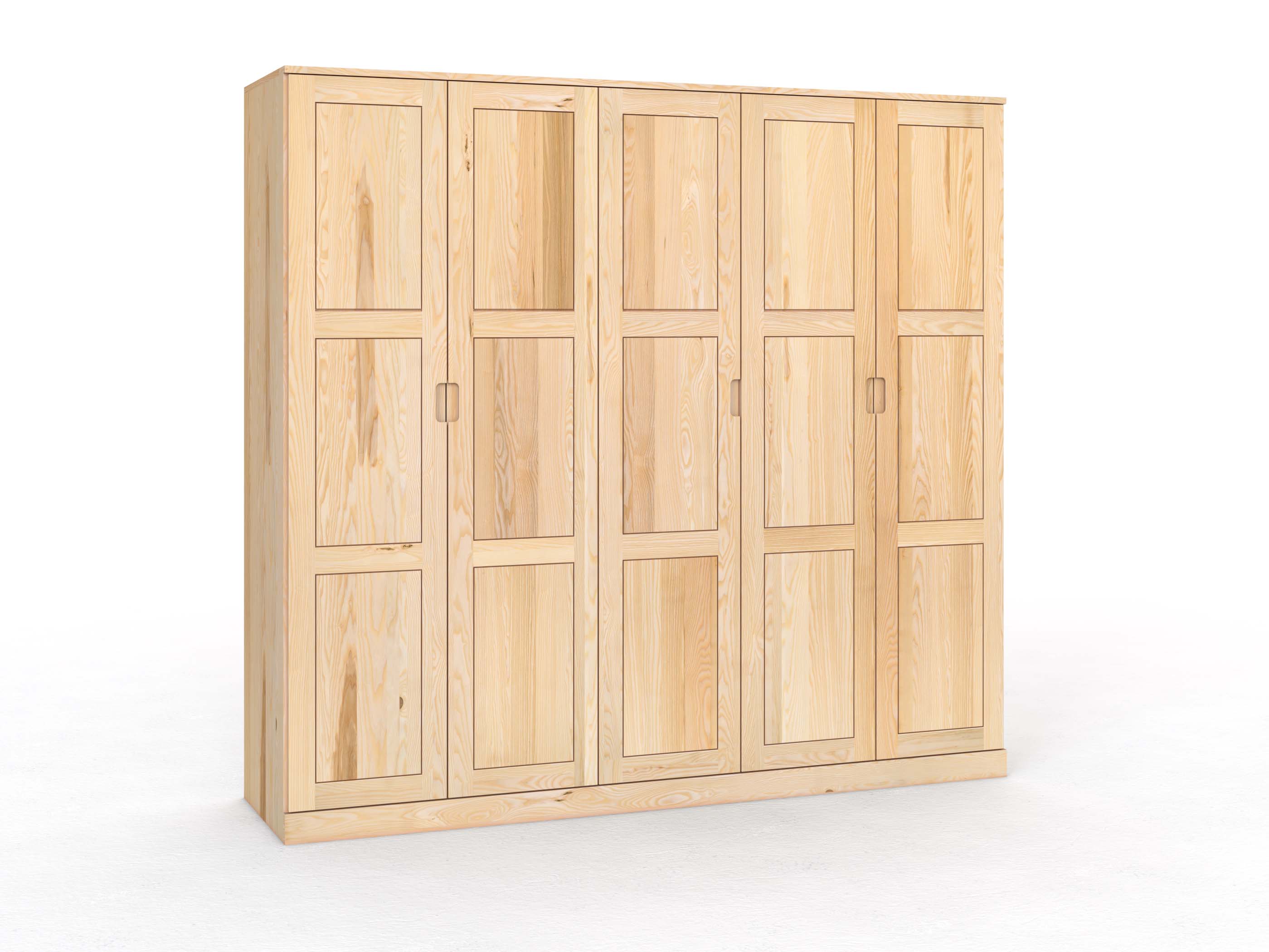 Eschenschrank „Enzian“, 5-türig, Höhe 235 cm, Griffleiste C („Lukas")
