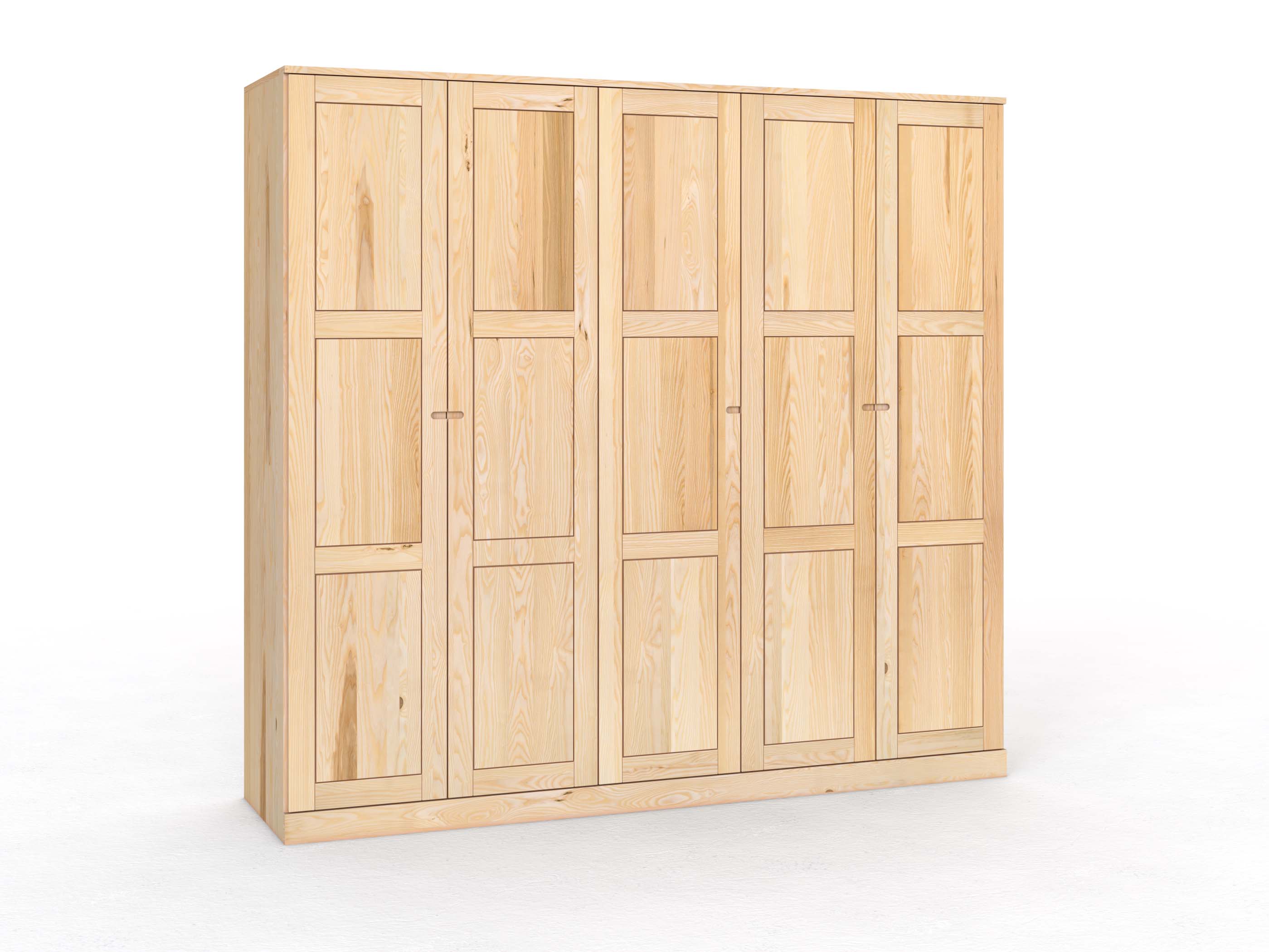 Eschenschrank „Enzian“, 5-türig, Höhe 235 cm, Griff Seite („Stefan")