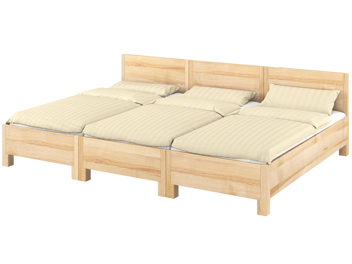 Weil nur die Außenseitenteile der Betten in klassischer Ausführung gehalten sind, ist eine Liegefläche ohne störende Spalten möglich.