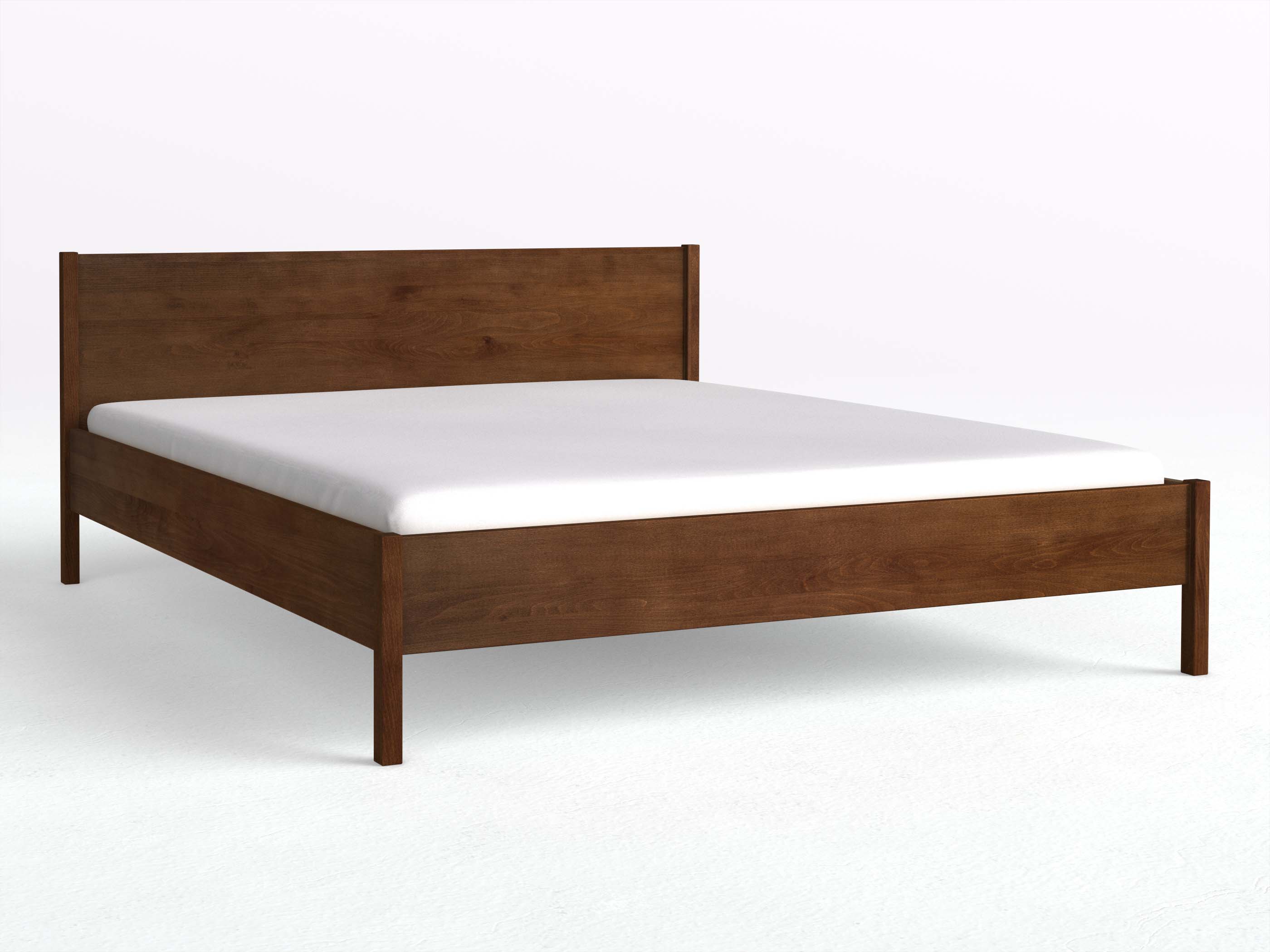 Buchenbett Dunkel „Flora“ in 180 x 200 cm