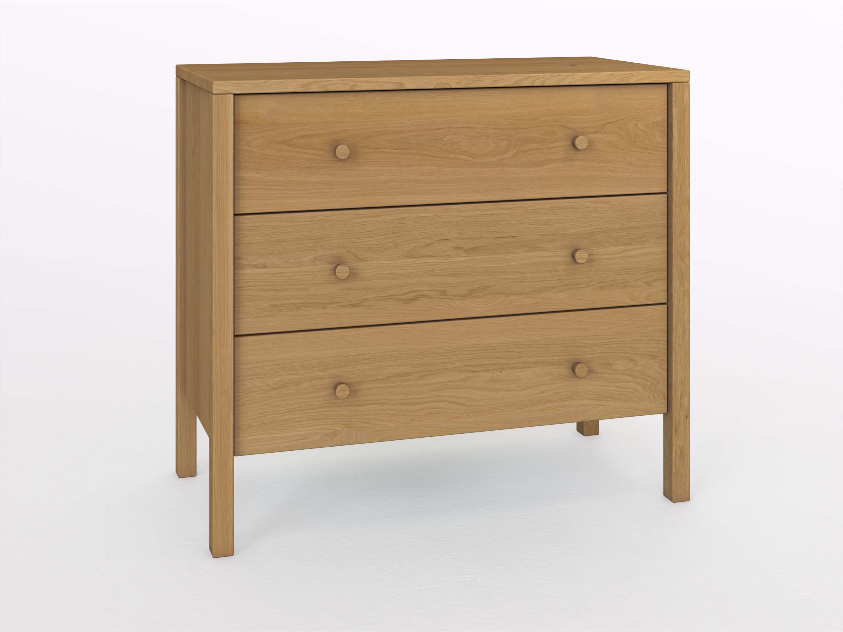 Eichenkommode Hell „Gustav“ 100 cm mit Griff: Kasper