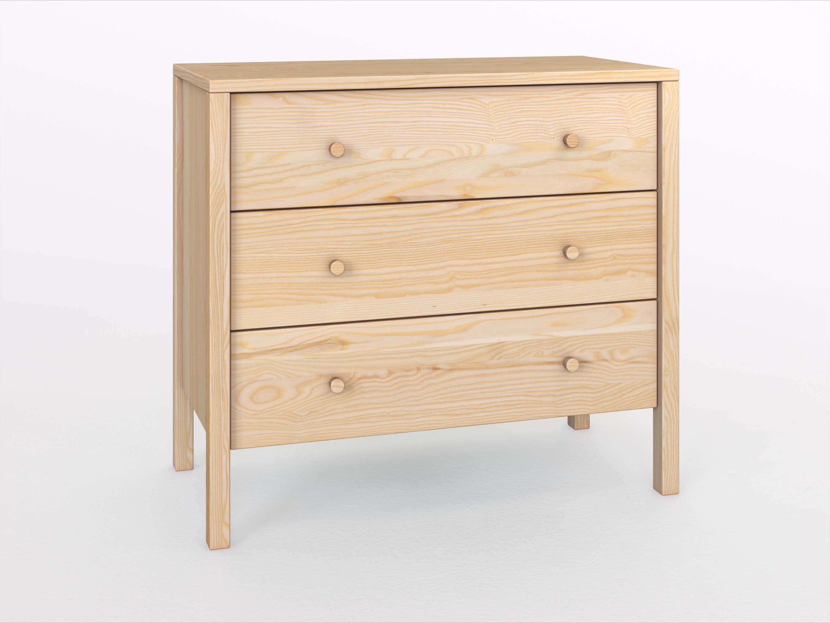 Eschenkommode „Gustav“ 100 cm mit Tür, mit Griff: Kasper