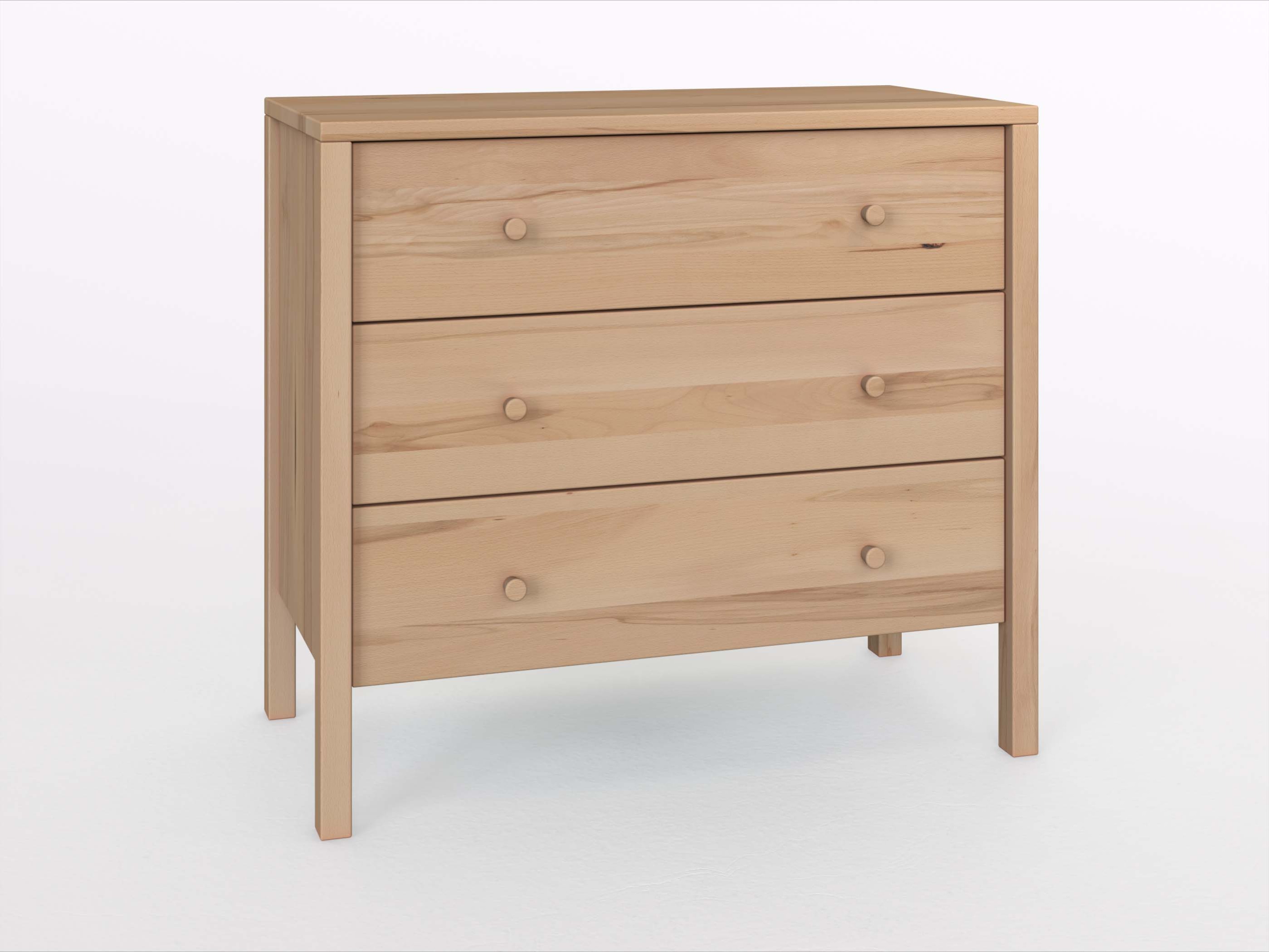 Buchenkommode „Gustav“ 100 cm mit Griff: Kasper