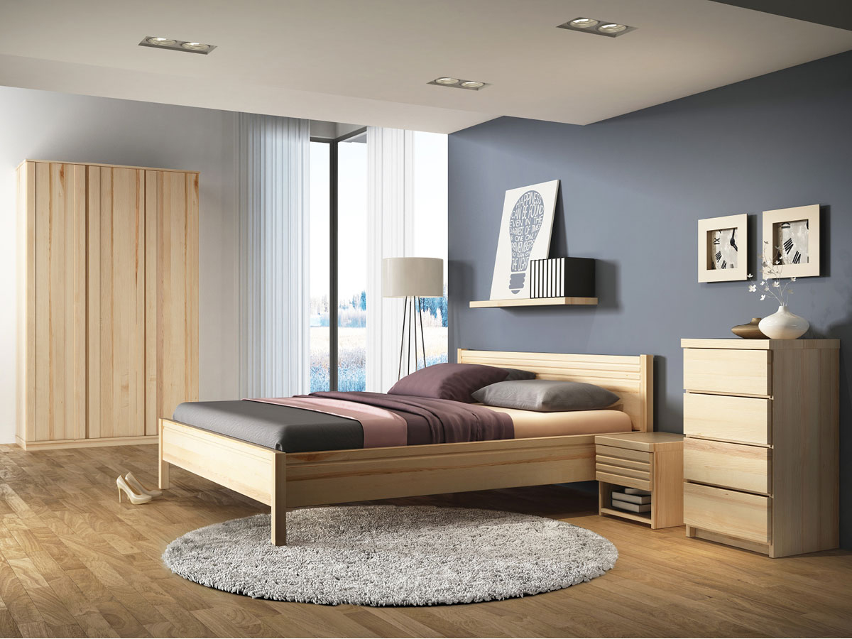 Schlafzimmer mit Nachttisch in Esche "Hannes“