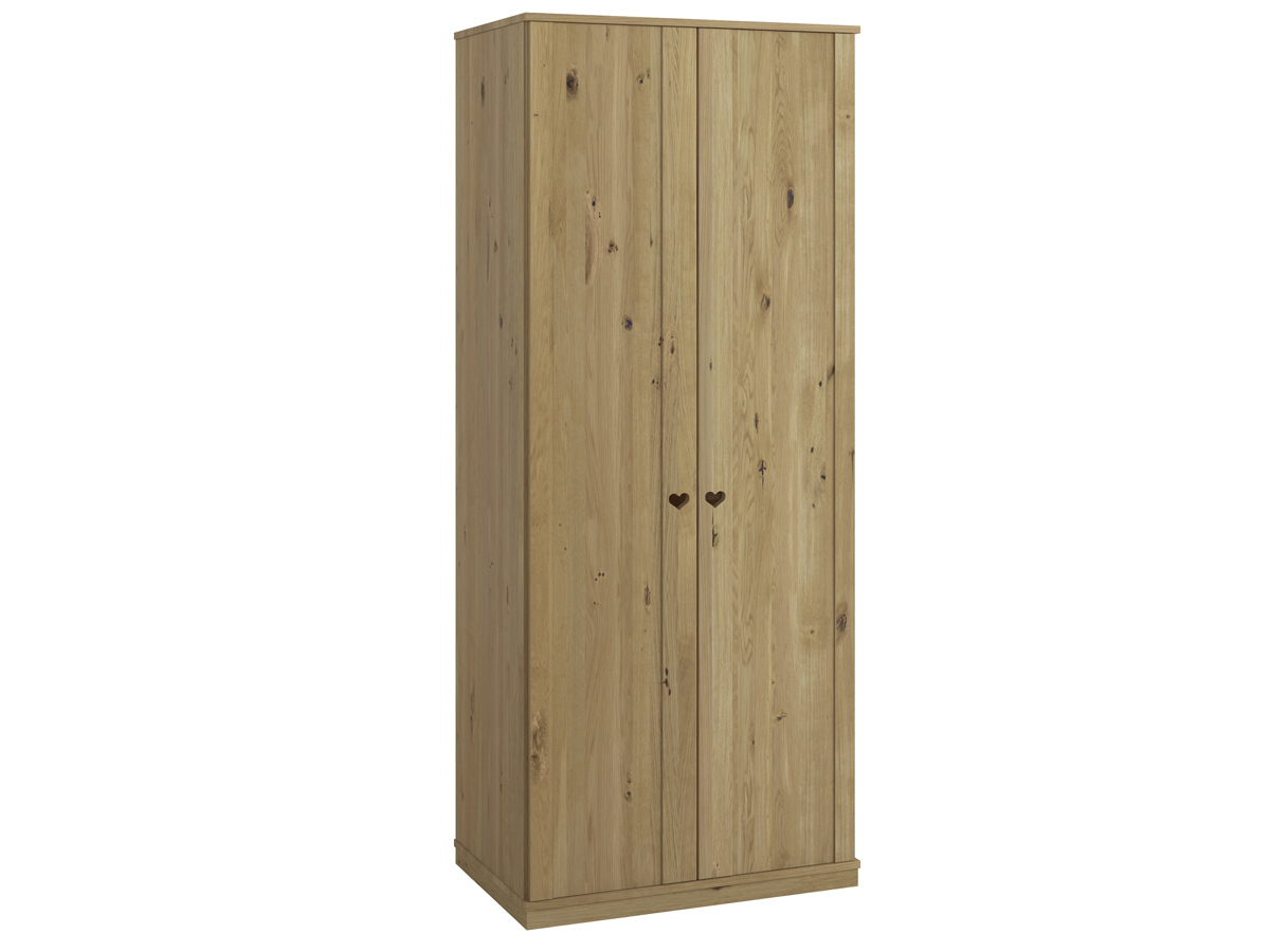 Schrank aus Wildeiche „Heidi“ 2-türig, Höhe 235 cm