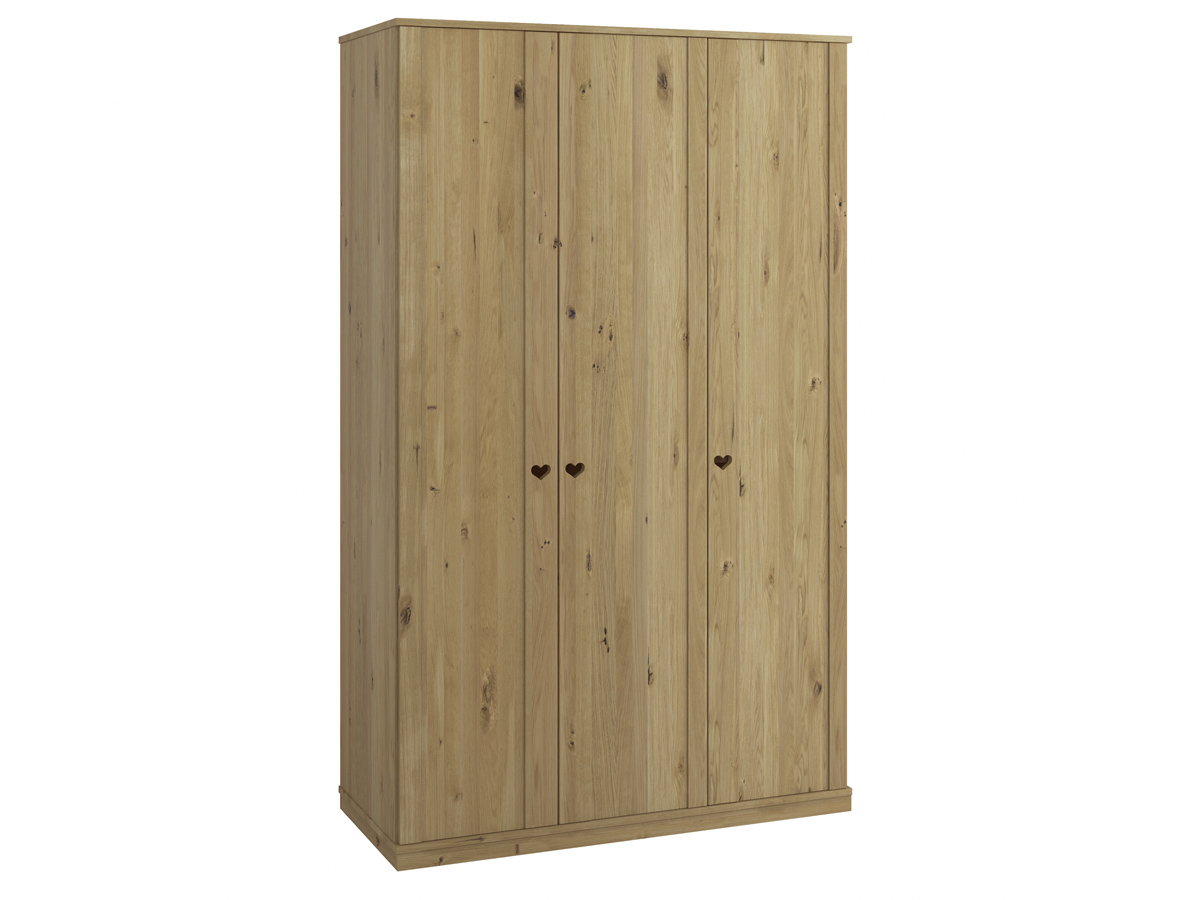 Schrank aus Wildeiche „Heidi“ 3-türig, Höhe 235 cm