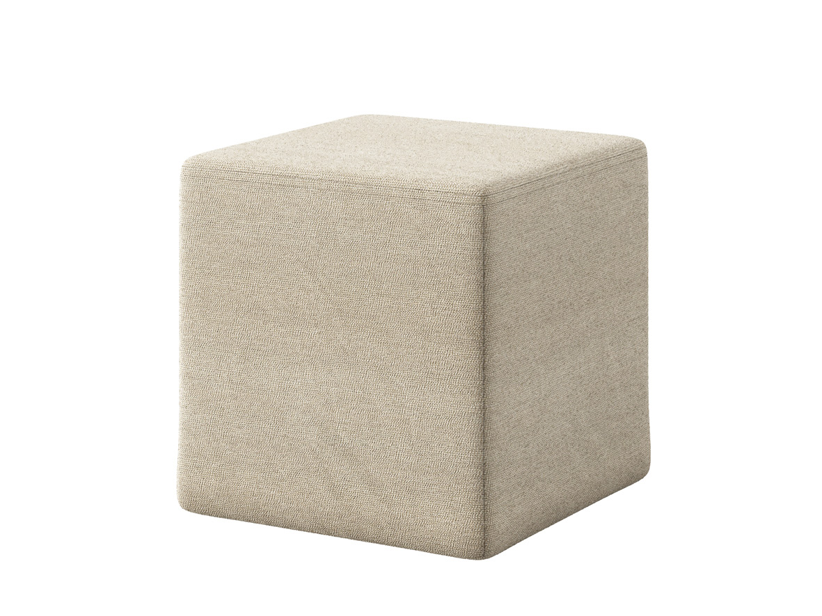 Hocker „Jonathan“ mit Stoff „Ankogel“: Farbe Flanell