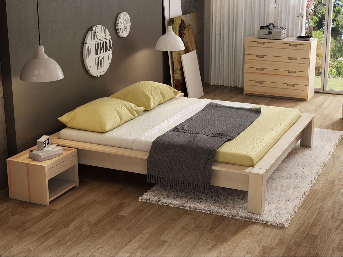 Schlafzimmer mit Eschenbett "Ina"