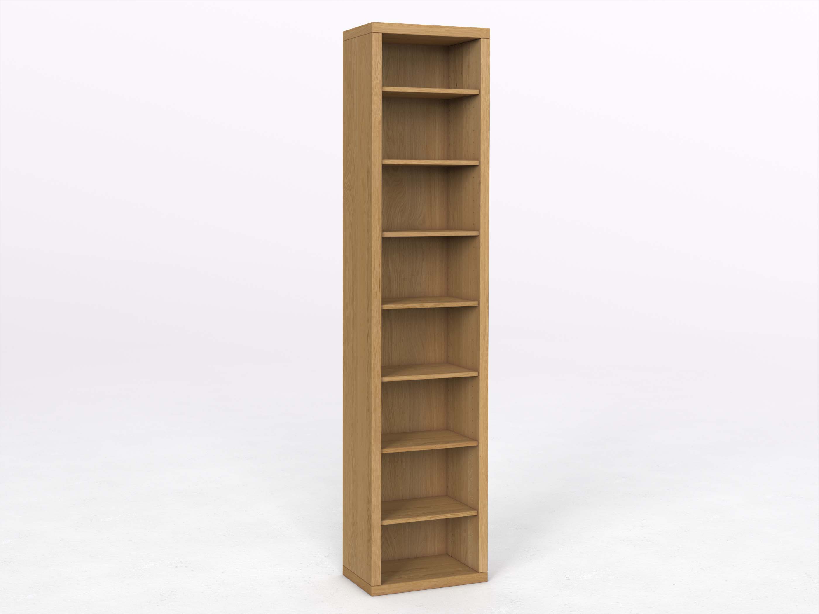 Eichenregal Hell „Ingrid“ 50 cm, Höhe 218 cm