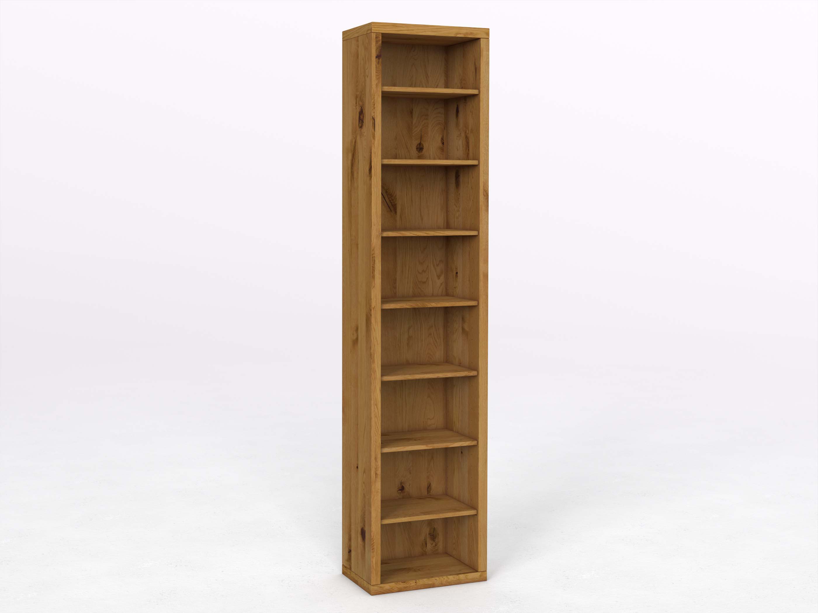 Wildeichenregal "Ingrid" 50 cm, Höhe 218 cm