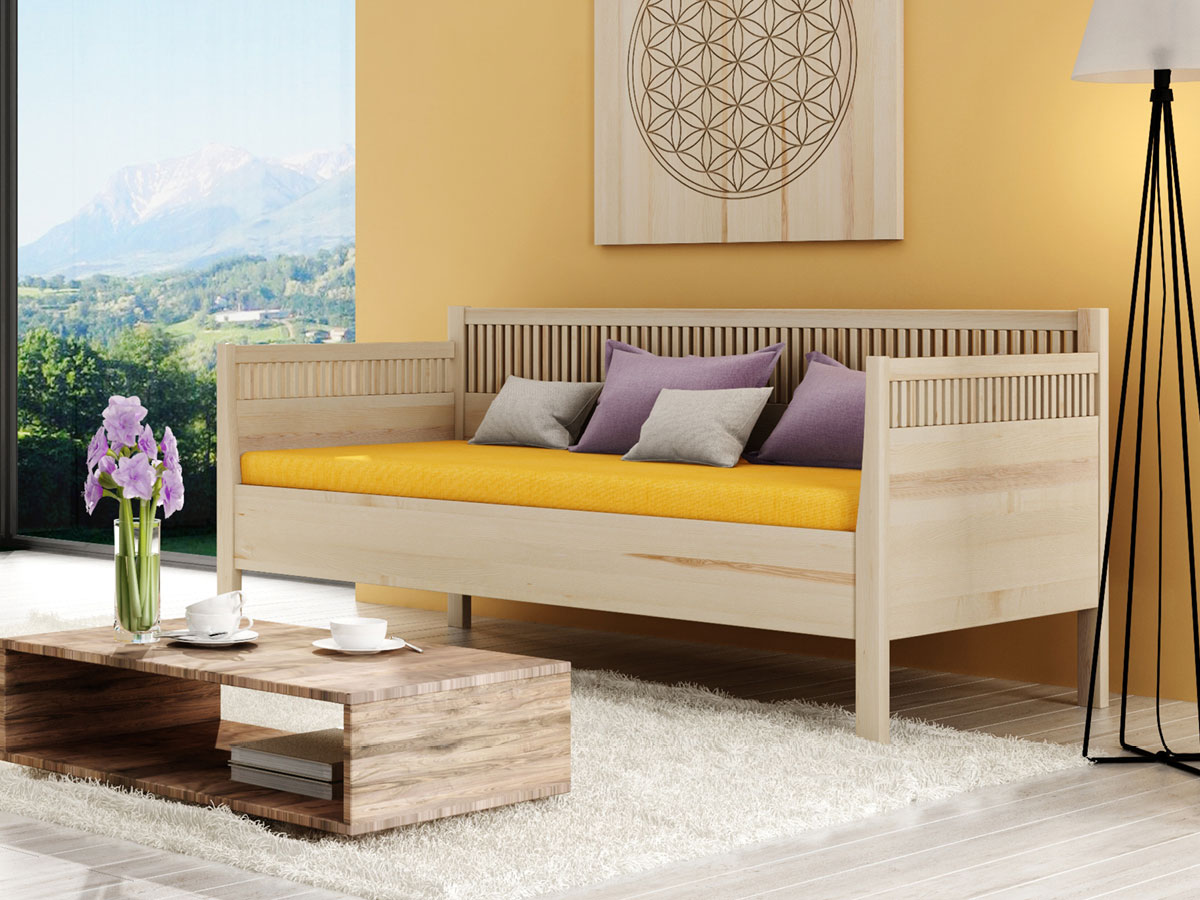 Zimmer mit Eschen-Schlafsofa "Julia" 90 x 200 cm
