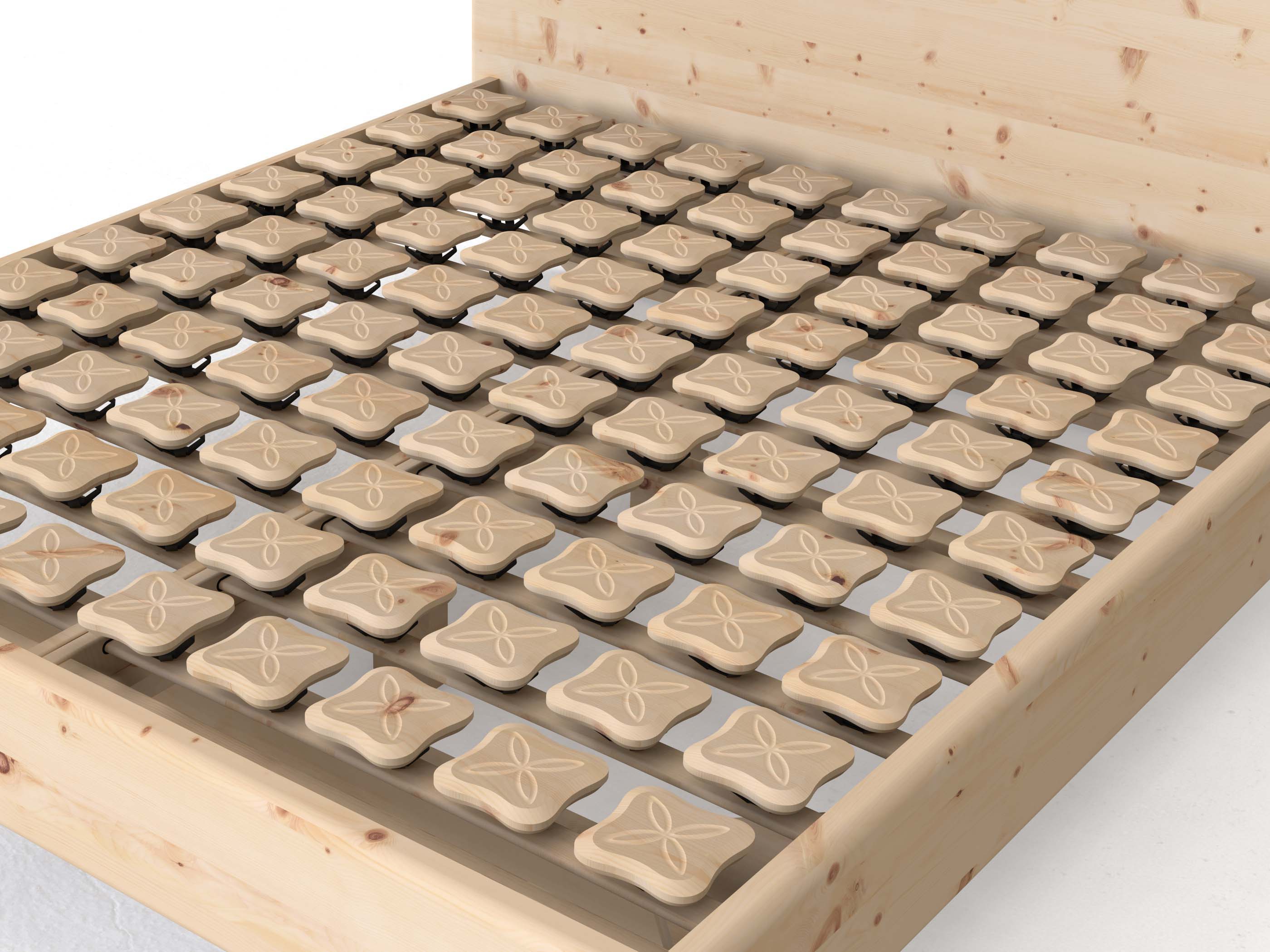 Zirbenholzbett „Niklas“ Boxspring