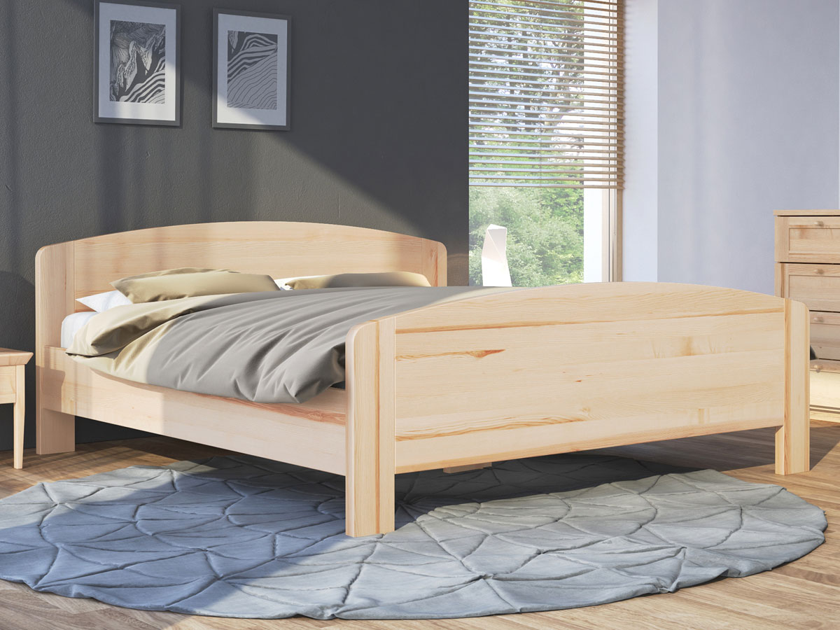 Schlafzimmer mit Massivholzbett aus Esche "Kerstin" 180 x 200 cm