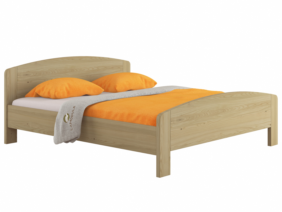 Bett Kastanie "Kerstin" 180 x 200 cm - Vollholz massiv, metallfrei