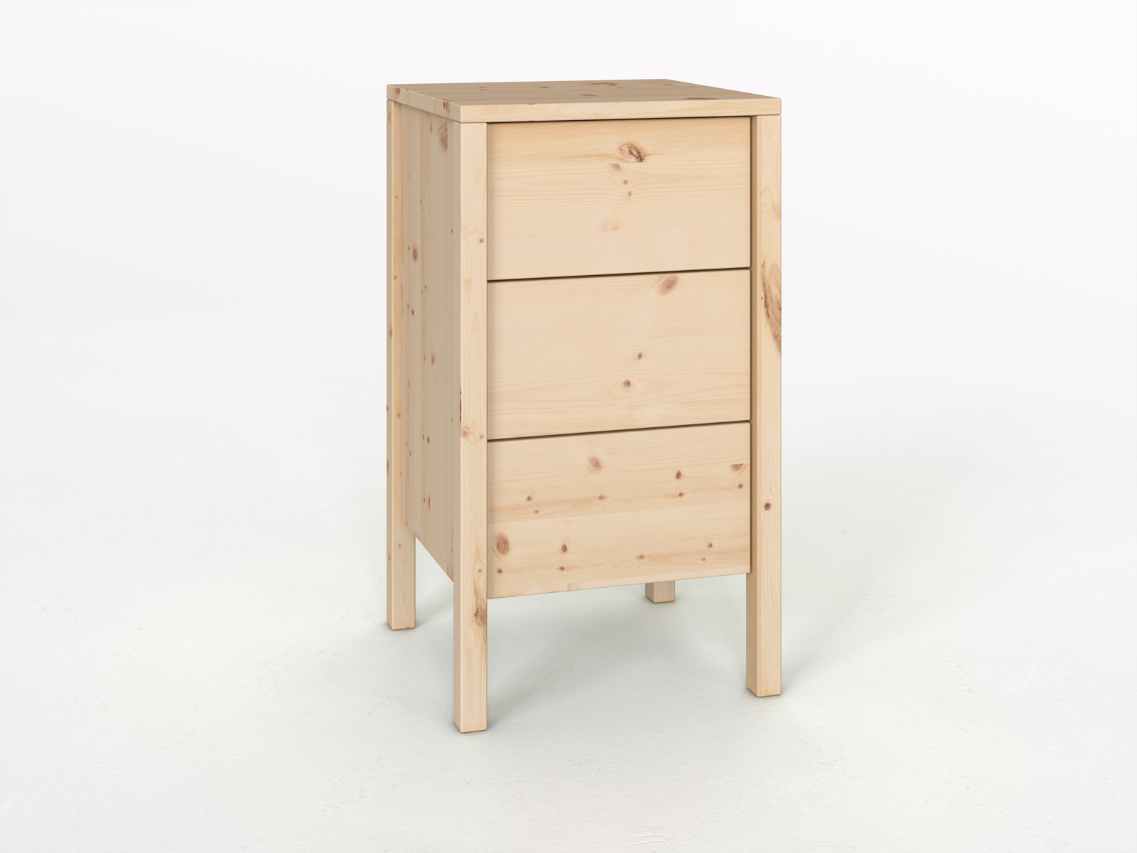 Zirbenkommode „Gustav“ 50 cm mit Griff: grifflos