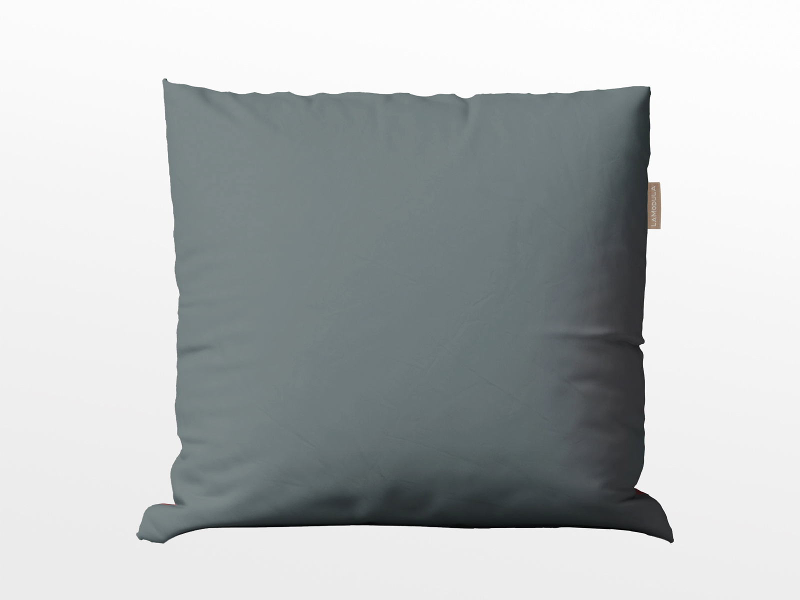 Bio-Satin Kissenbezug „Lisa“ in Dunkelgrau