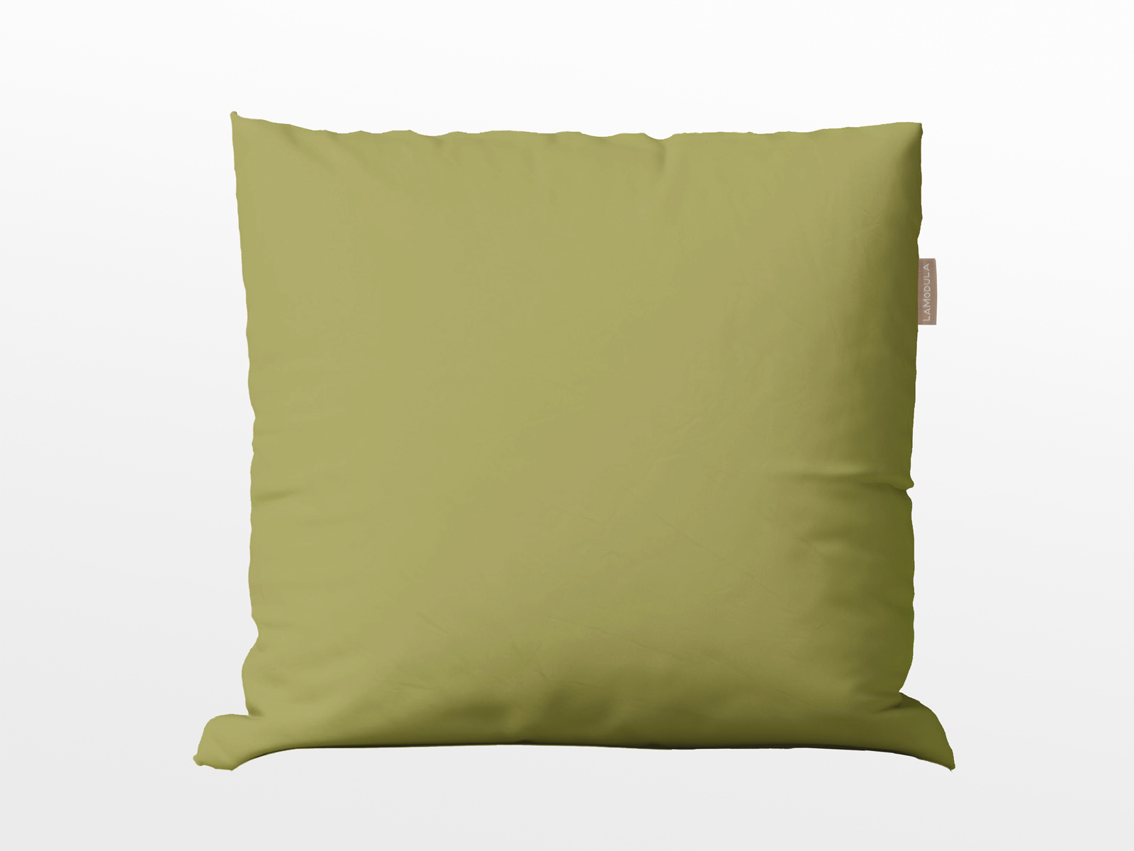 Bio-Satin Kissenbezug „Lisa“ in Naturgrün