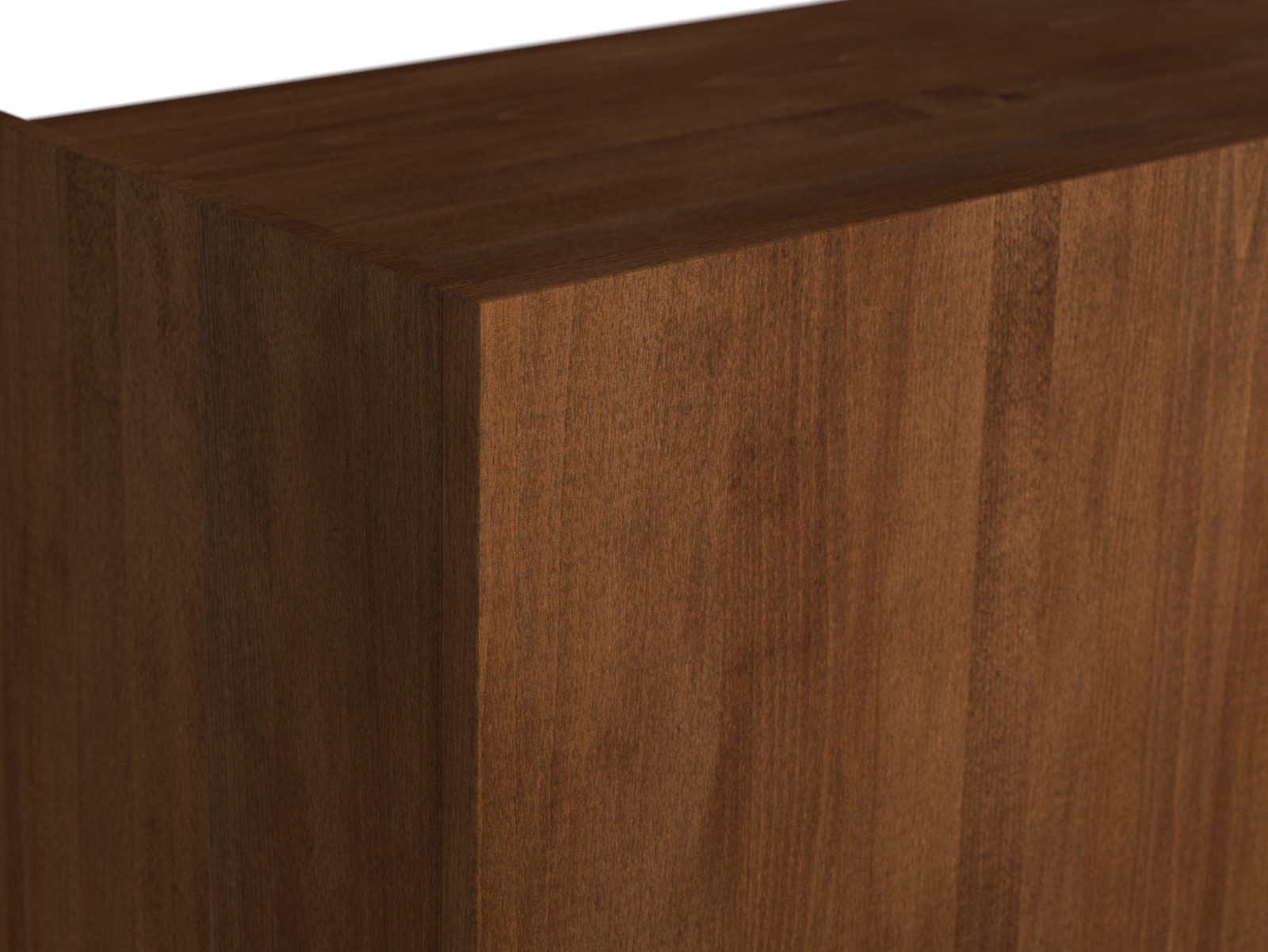 Kanten eckig - Buchenschrank Dunkel „Ludwig“ Detail