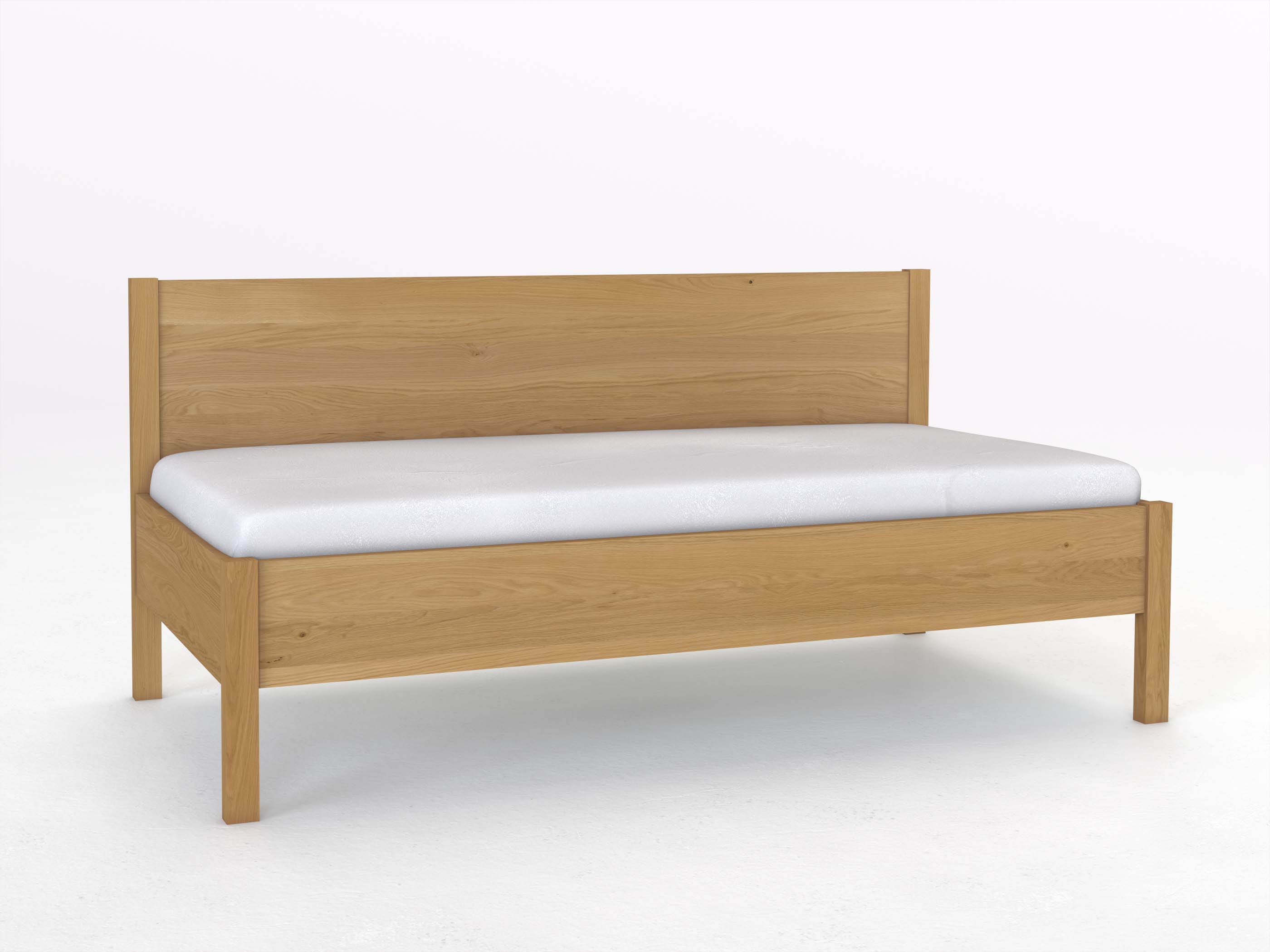 Sofabett „Melanie“ aus Eiche Hell in den Maßen 90 x 200 cm - ohne Armlehne