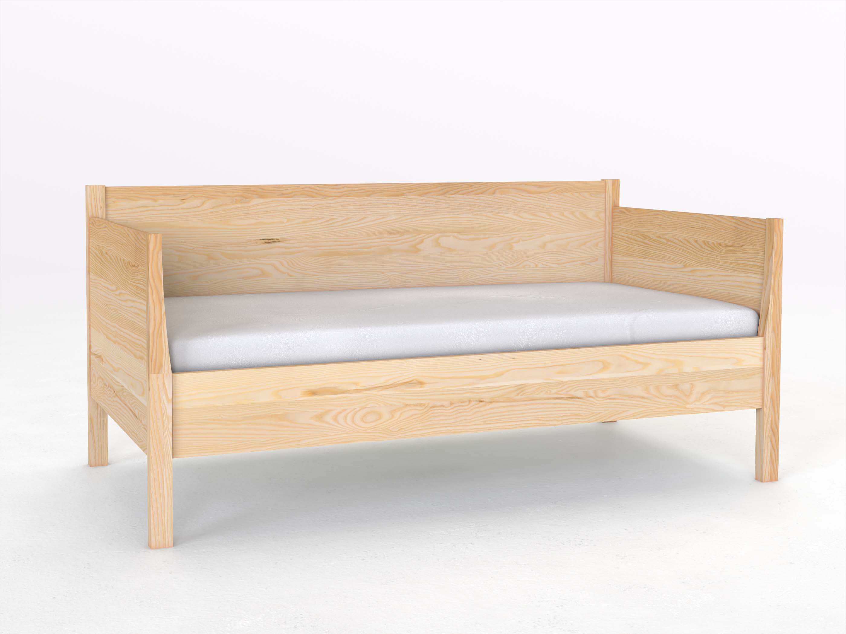 Sofabett „Melanie“ aus Esche in den Maßen 90 x 200 cm - mit zwei Armlehnen